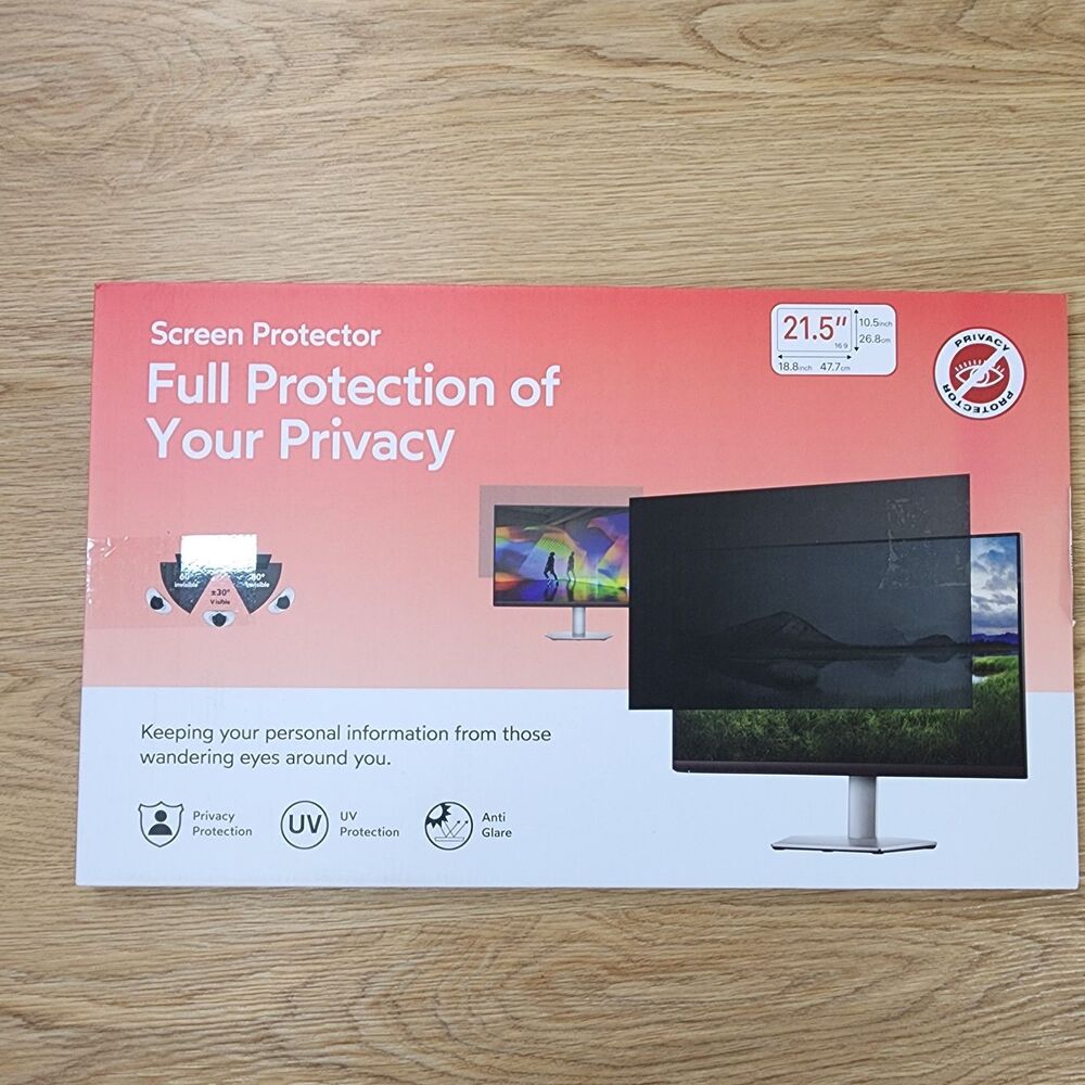 Bersem Privacy Screen Protector 21.5" Computer Anti-Glare UV 2 Pack NEW